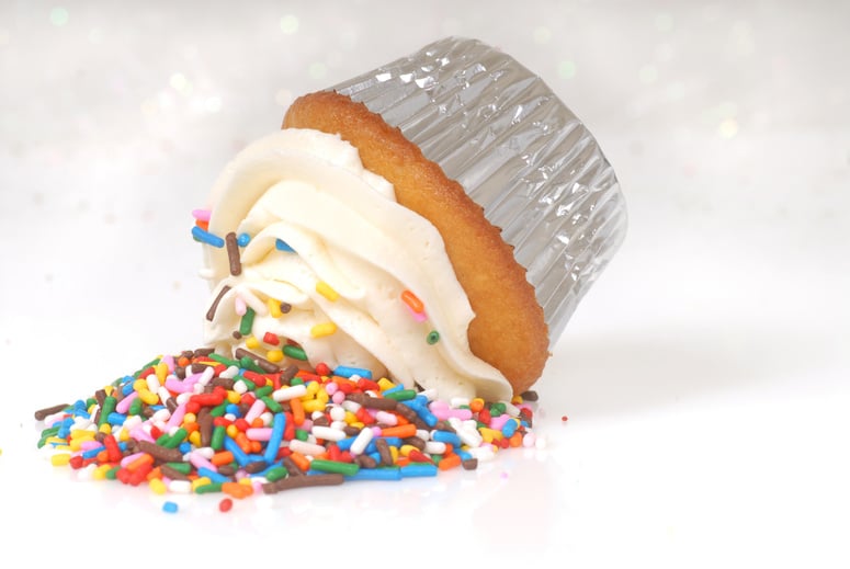 Cupcake with sprinkles