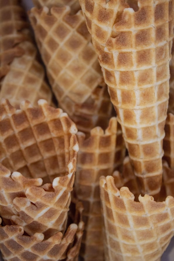 Stack of Waffle Cones 