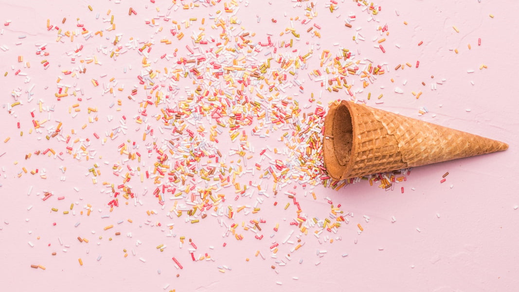 Empty Ice Cream Cornet Sprinkles