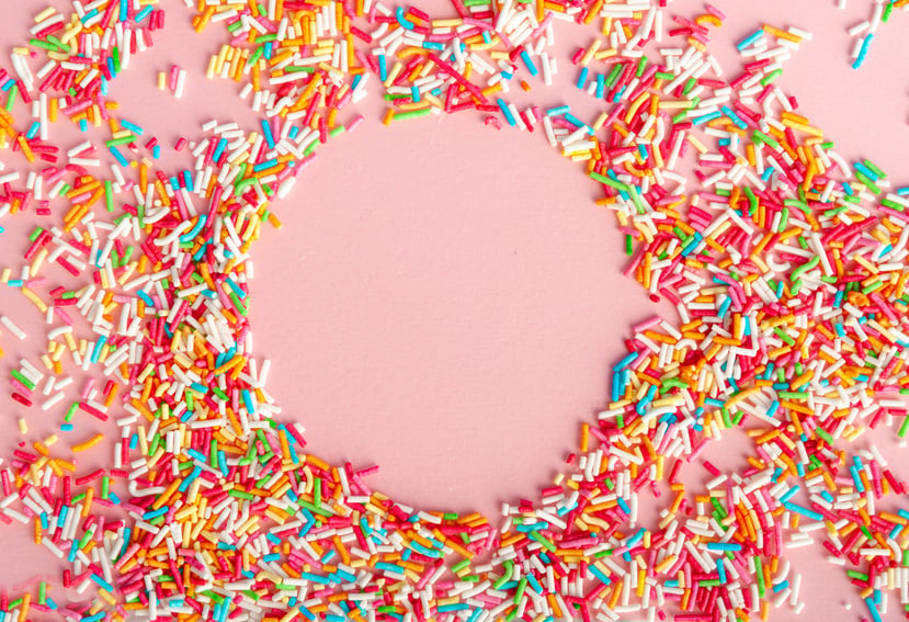 Candy Sprinkle, Donut Rainbow Sprinkles, Sweet Color Glaze, Smal