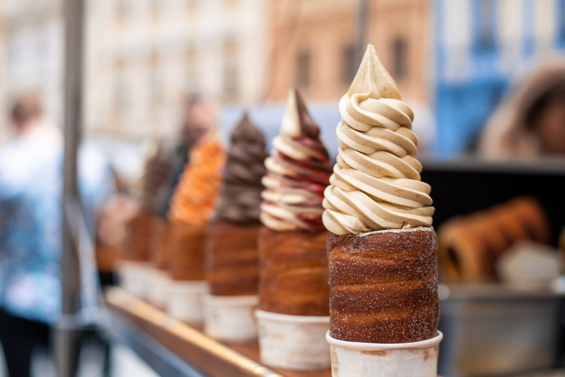 Trdelnik with Ice Cream 
 